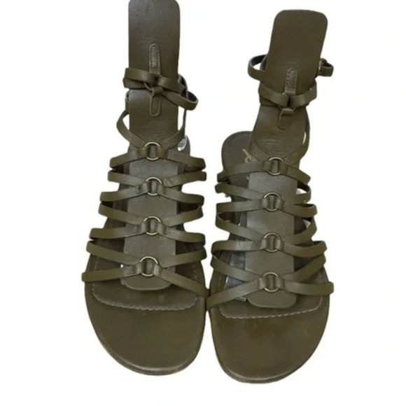 YVES SAINT LAURENT BROWN GOYA GLADIATOR SANDAL W/ BOX - Picture 1 of 8